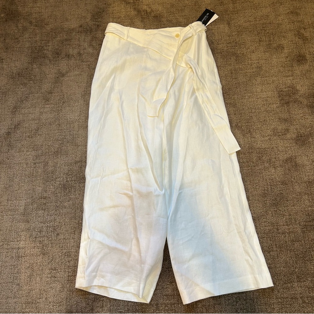 Lafayette 148 New York Cream Wide Leg Pants